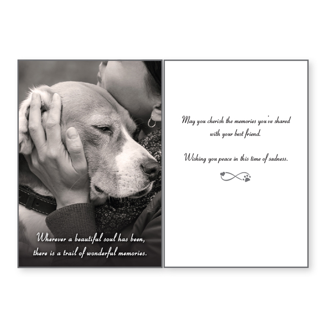 Dog Gift - Dog Sympathy Card: Wherever a Beautiful Soul has been...