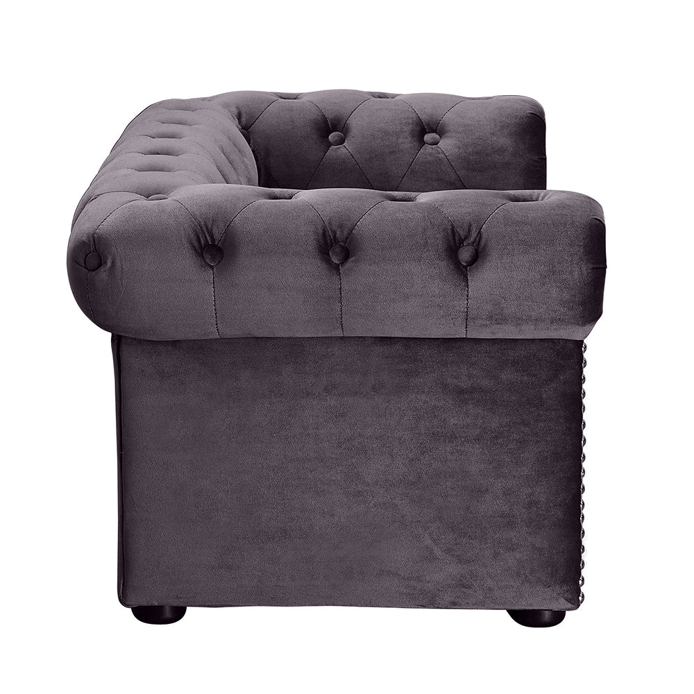 Pet Boutique - Dog Sofa - Dog Furniture - Chesterfield Pet Sofa: Grey by TOV