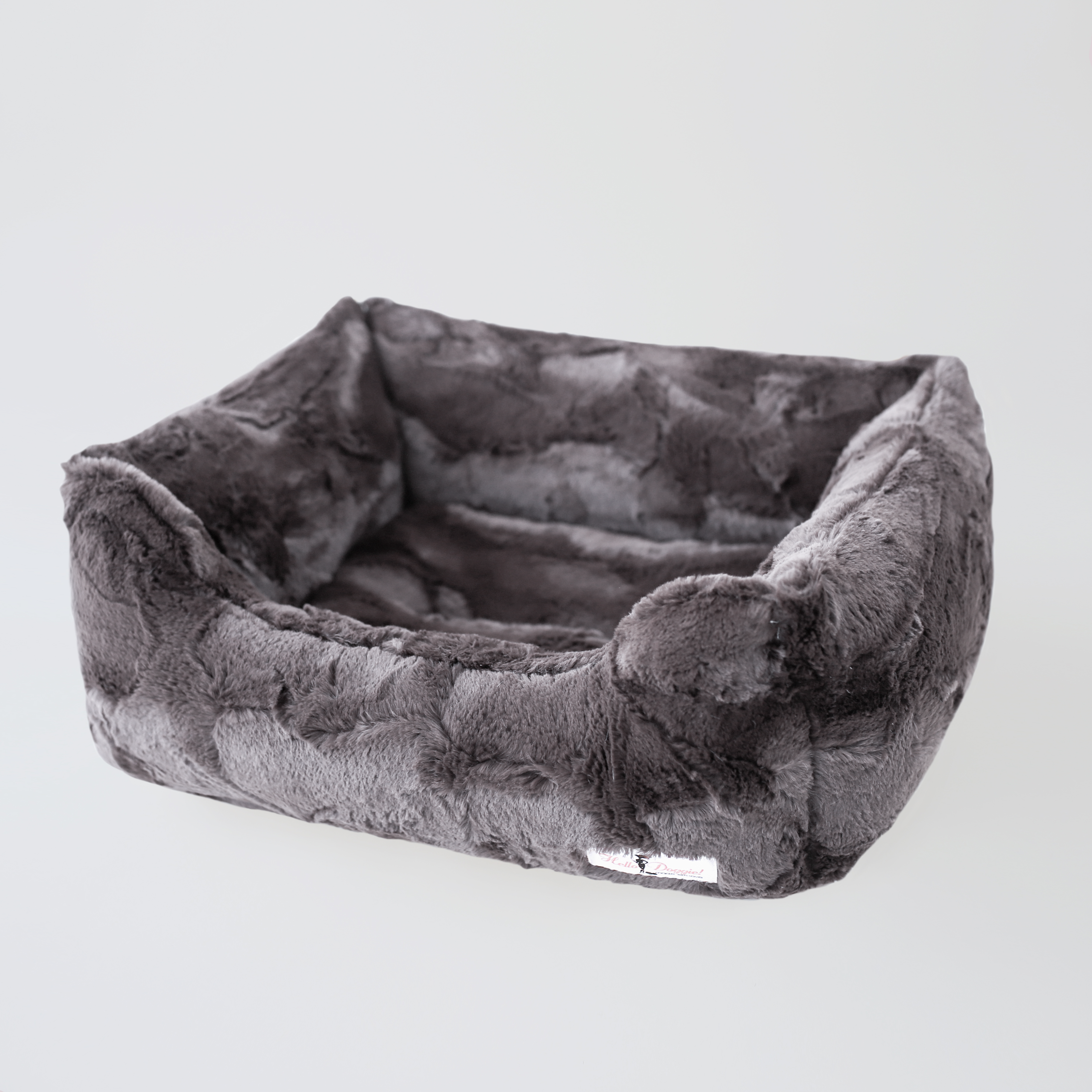Pet Boutique - Designer Dog Beds - Pewter Luxe Dog Bed by Hello Doggie