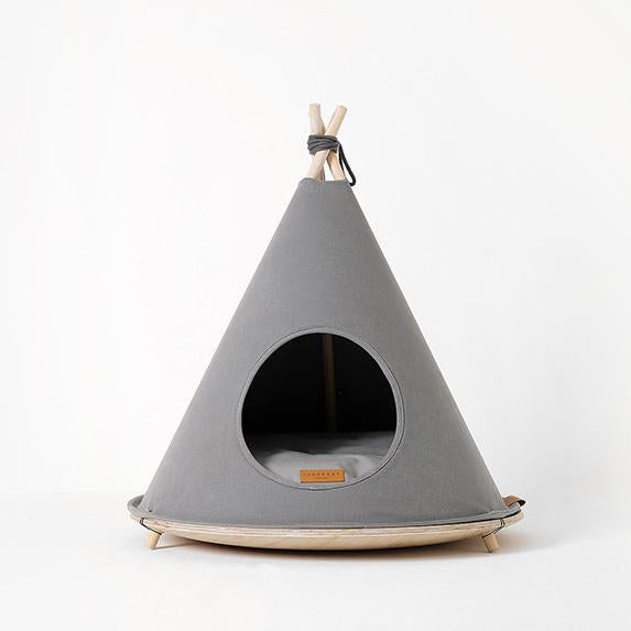 Pet Boutique - Dog Bed - Dog Teepee - Grey Modern Teepee Dog Tent by Pets So Good