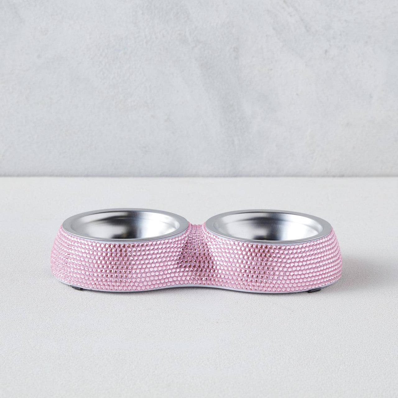Pet Boutique - Dog Dining - Dog Bowl - Pink Crystal Dog Bowl  by Hello Doggie