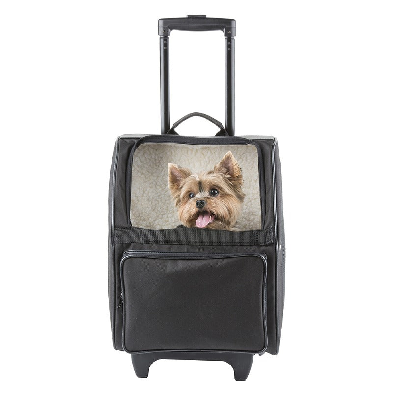 Dog Carrier - Black RIO Rolling Pet Carrier by Petote