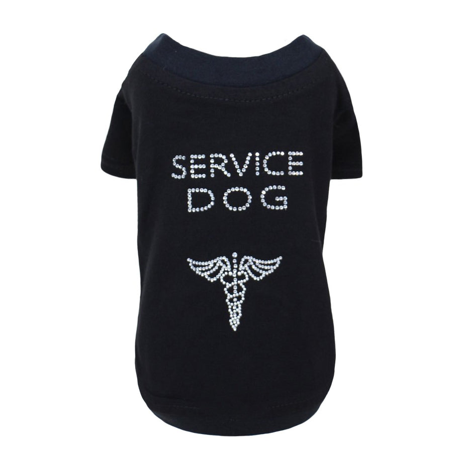 Black Service Dog Tee by Hello Doggie