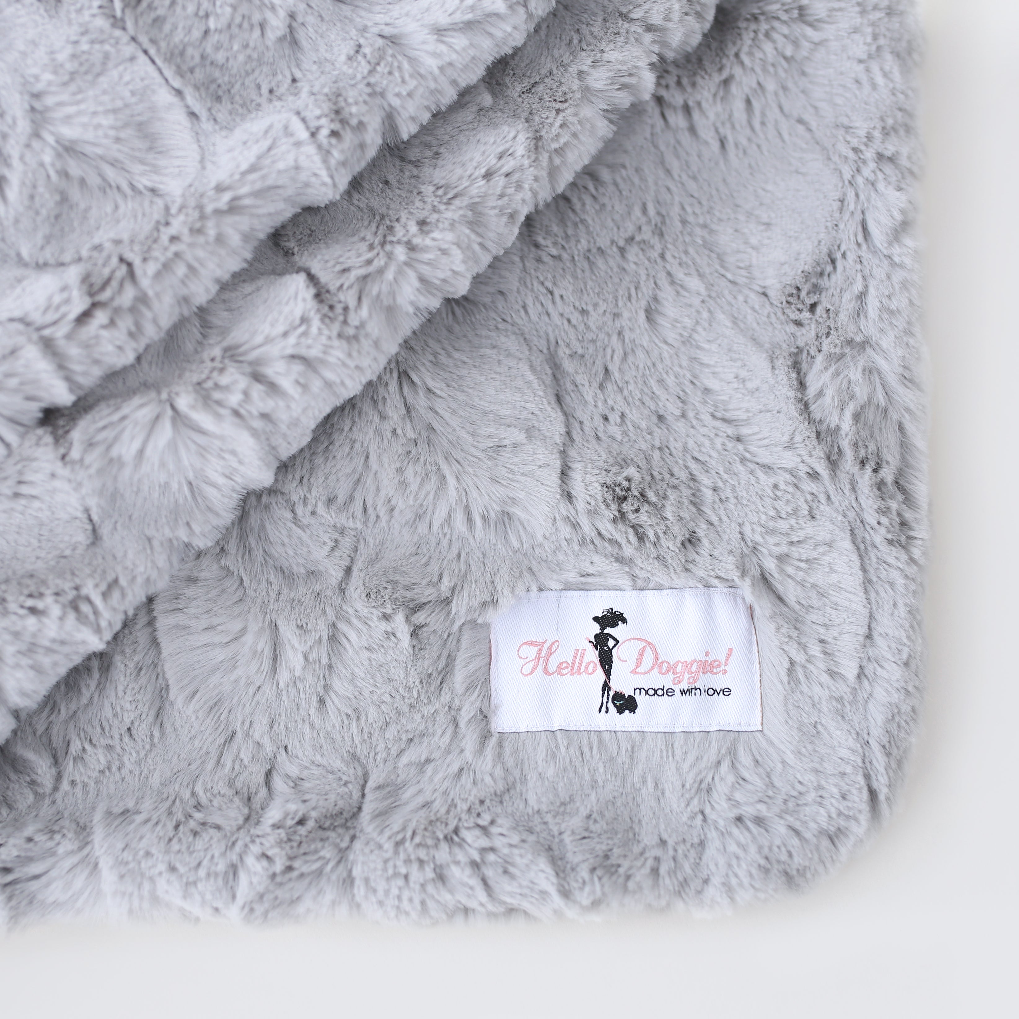 Pet Boutique - Designer Dog Blanket - Hello Doggie - Grey Dog Blanket