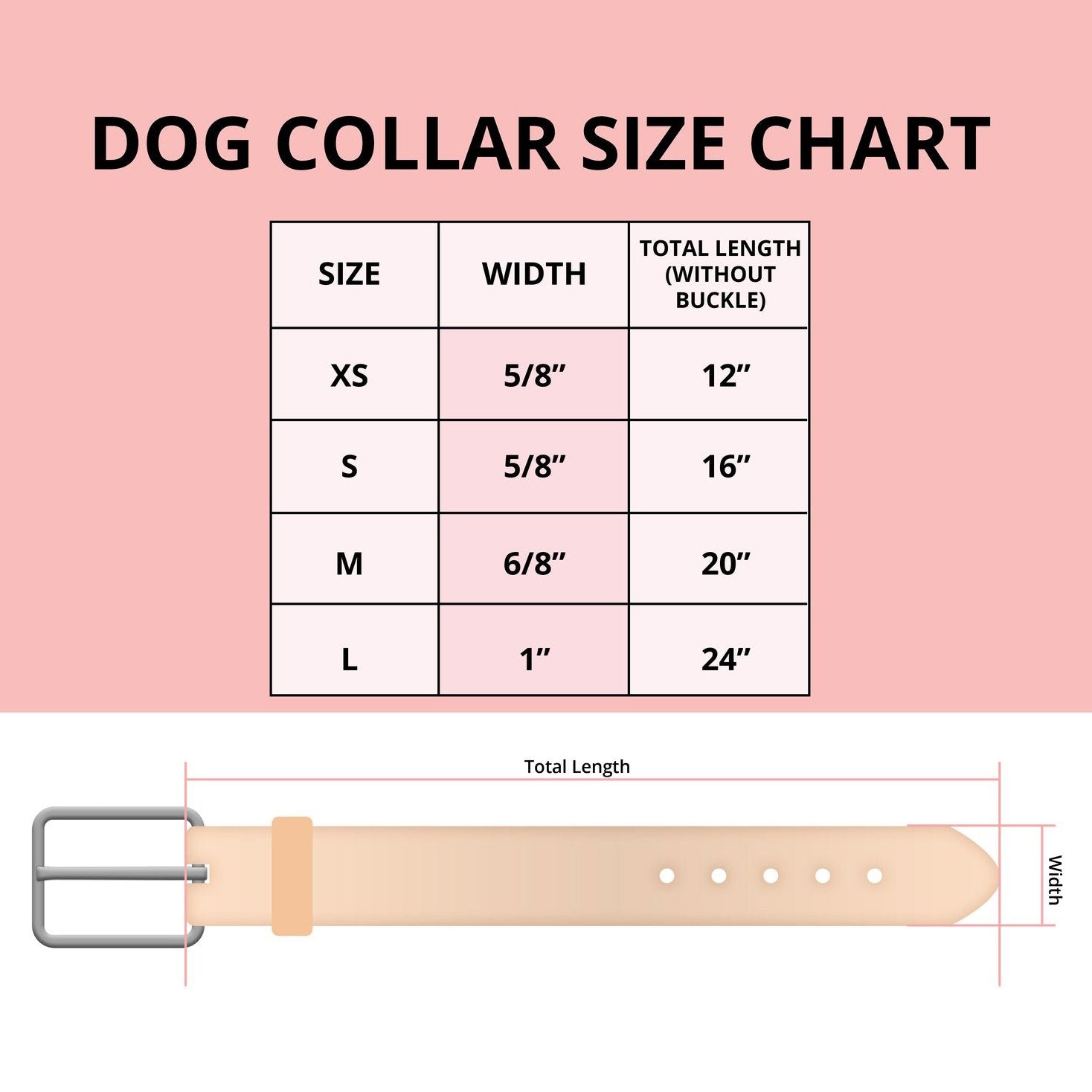 Pet Boutique - Dog Collar Size Chart - VP Diamond Name Plate Collar: Gold by Vanderpump Pets