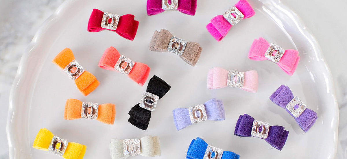Dog hair bows barrettes sale