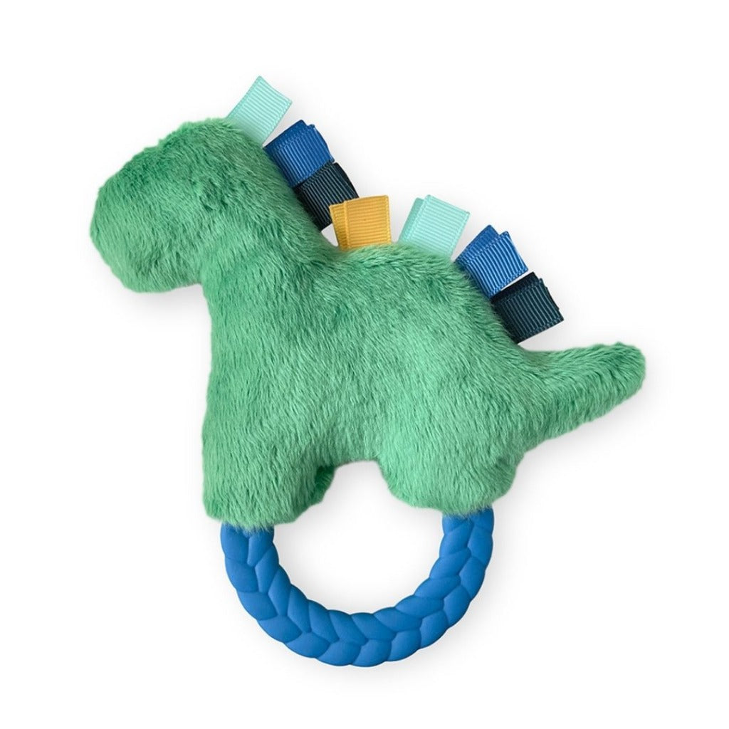 Plush Teether Dino Dog Toy