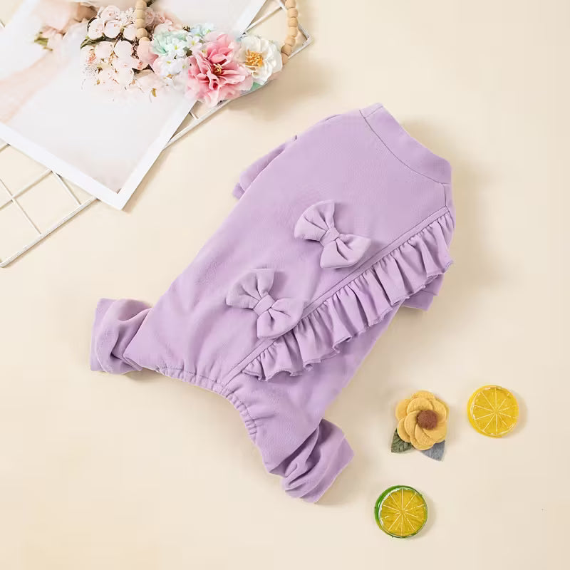 Cozy Ruffle Dog Pajamas