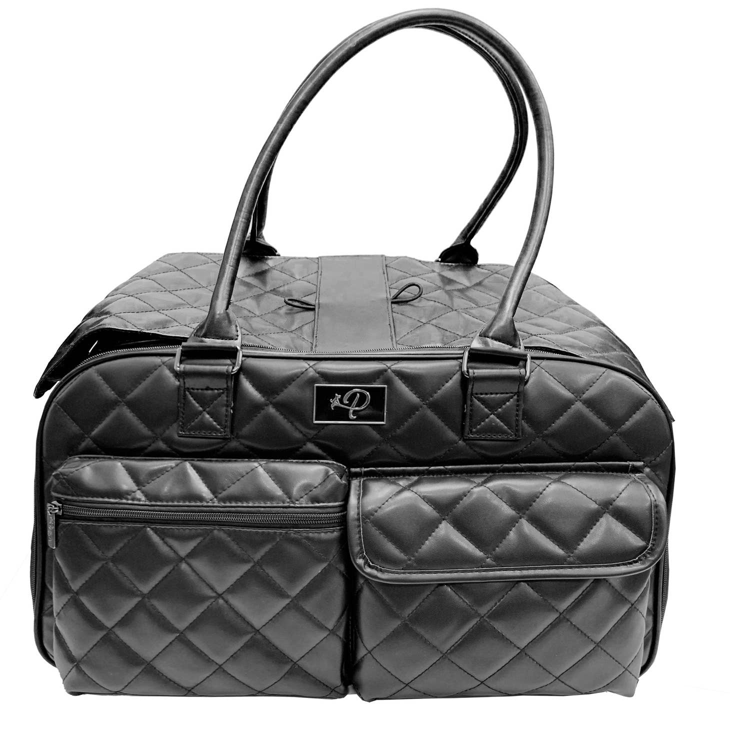 Luxury Black Quilted Dog Carrier