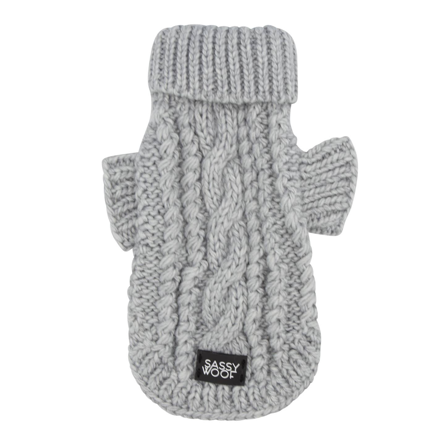 Cable Knit Dog Sweater