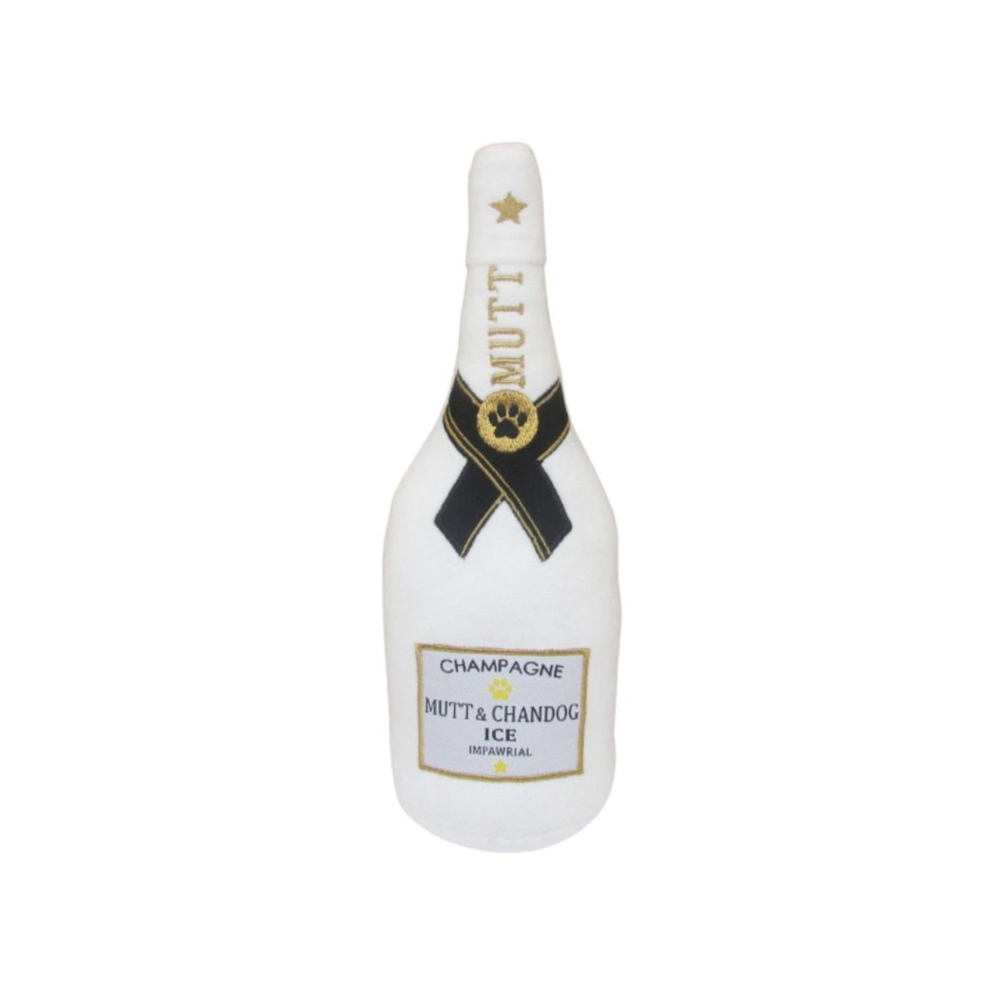 Mutt & Chandog White Ice Champagne Dog Toy