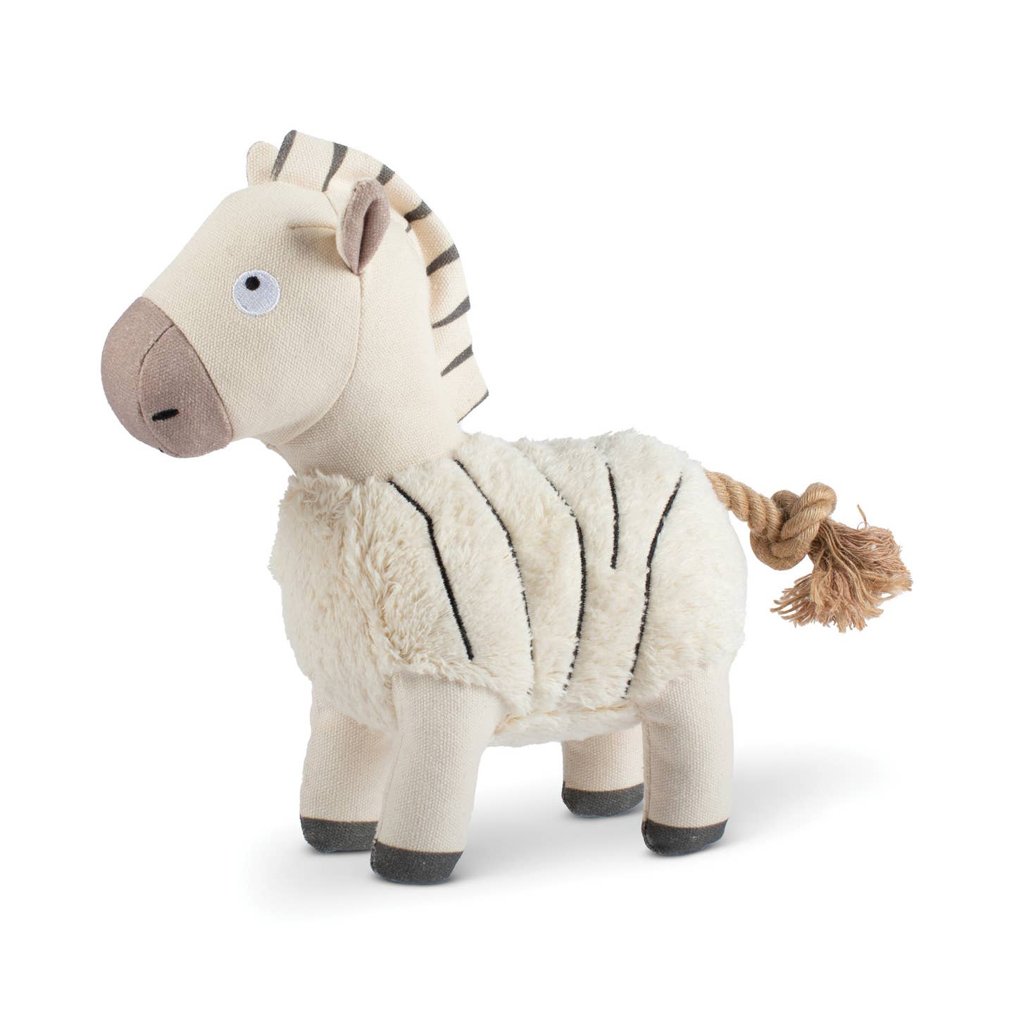 Plush Zebra Dog Toy
