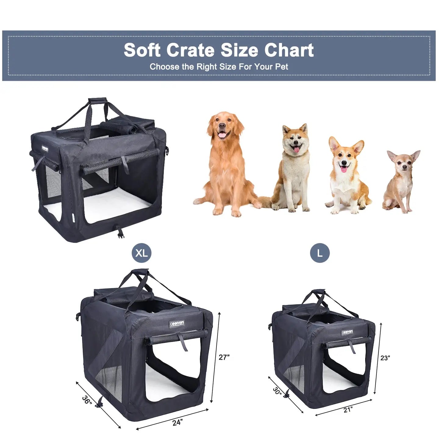 Collapsible Soft Dog Crate