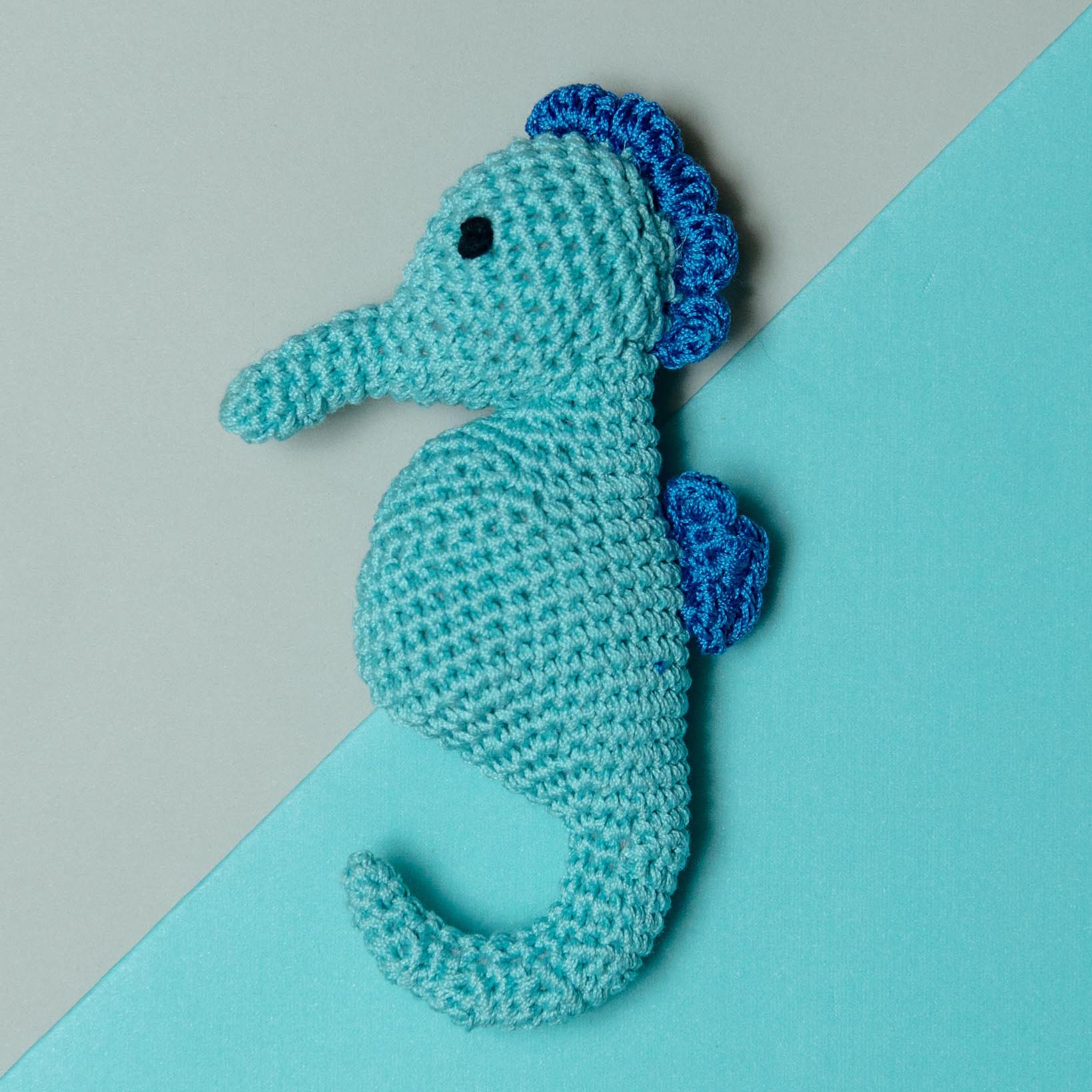 Crochet Seahorse Dog Toy