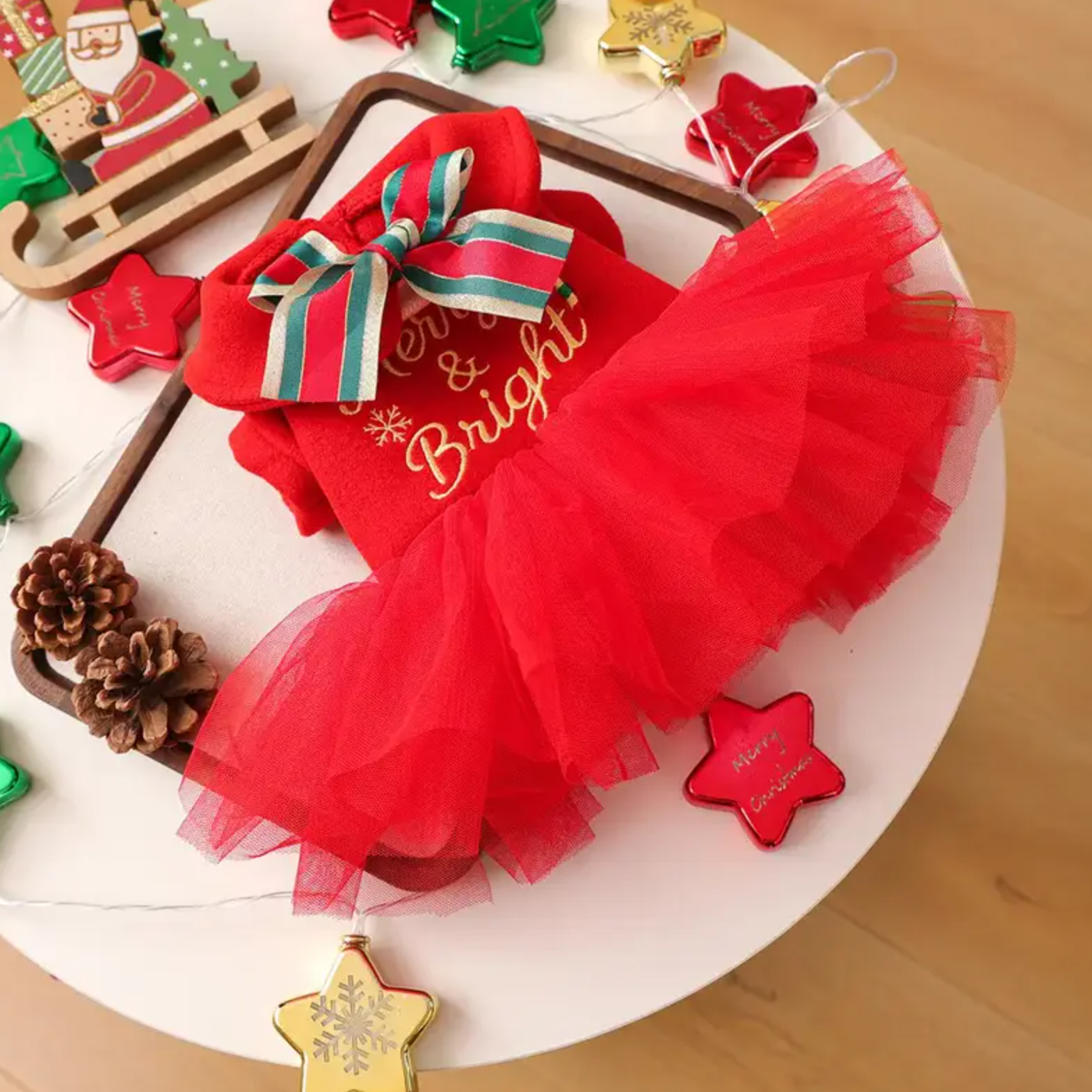 Merry & Bright Tutu Dog Dress