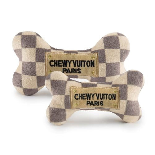 Chewy Vuiton Checker Dog Bone