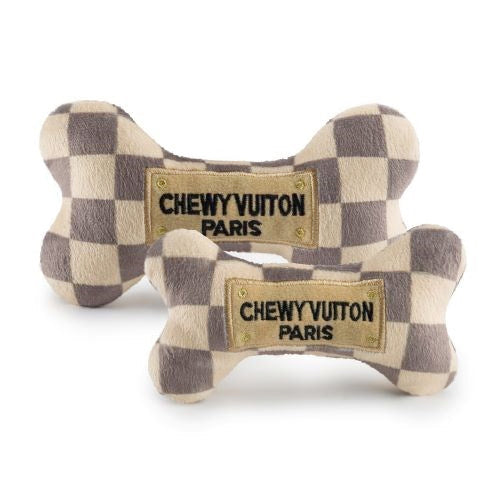 Chewy Vuiton Dog Bone: Brown – TeaCups, Puppies & Boutique