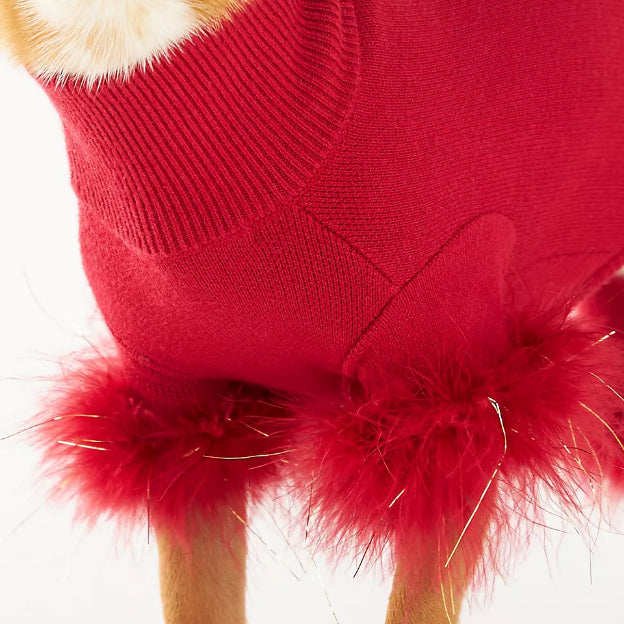 Holiday Feather Dog Onesie
