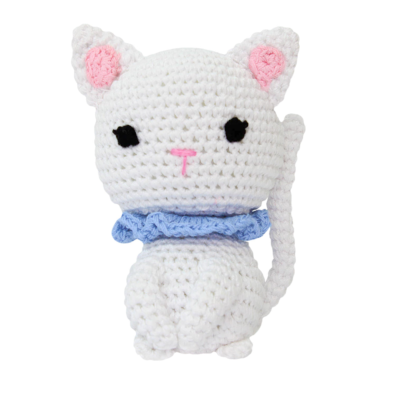 crochet kitty cat dog toy for teething puppies
