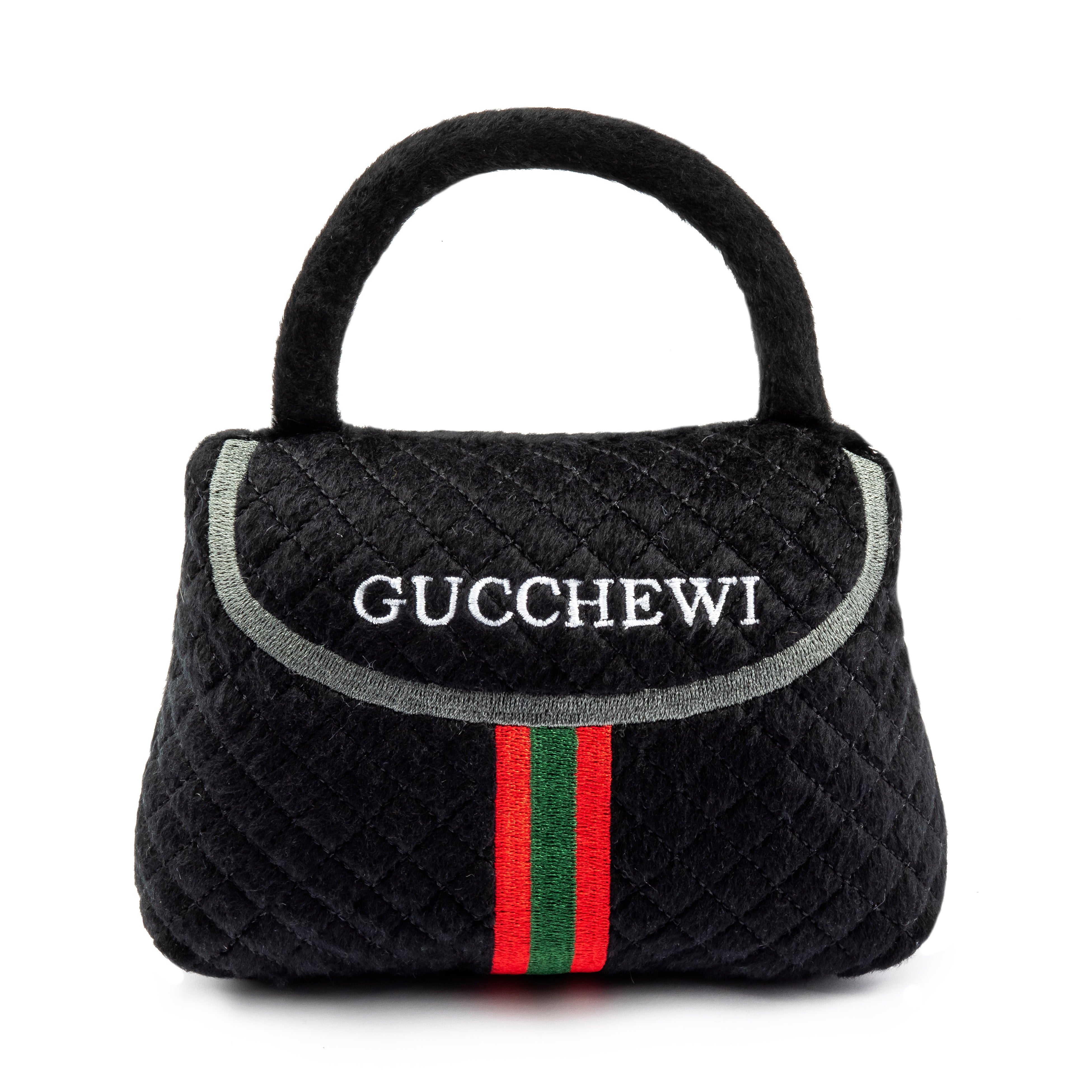 Gucchewi Striped Dog Purse