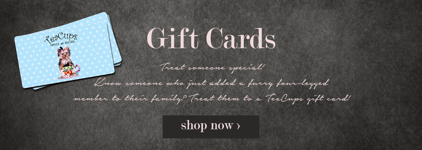 pet dog boutique teacup puppies gift card