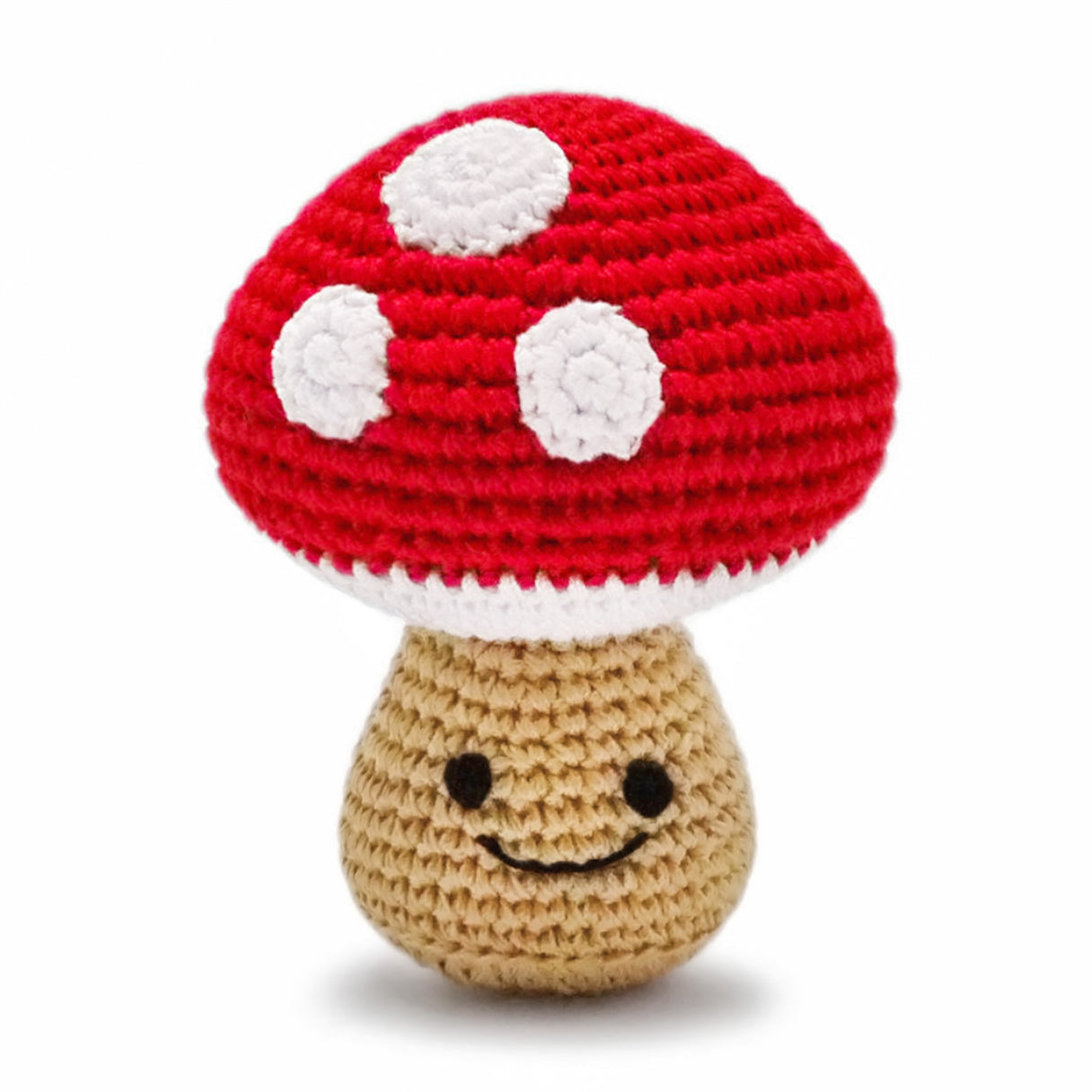 crochet toadstool mushroom tiny dog toy
