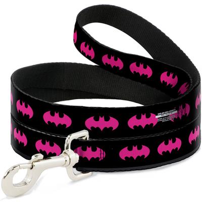 Pet Boutique - Dog Collars - Dog Leash - Batman Signal: Black & Fuchsia Collar/Leash by Buckle-Down