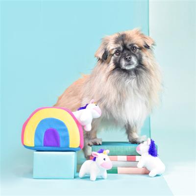 Pet Boutique - Unicorn In Rainbow Dog Toy by Zippy Paws