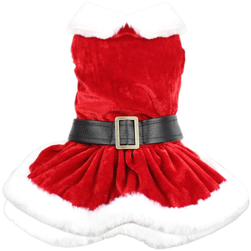 Mrs. Santa Claus Dog Dress for small dogs and teacup puppies