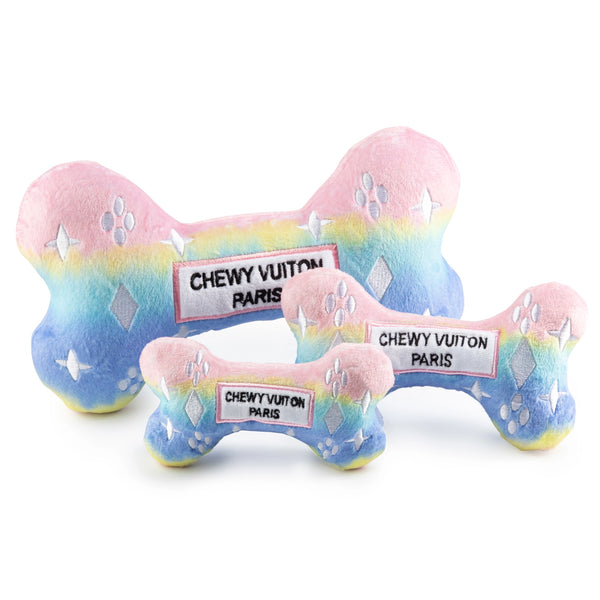 Chewy Vuiton Bone Dog Toy - Puppy Kisses