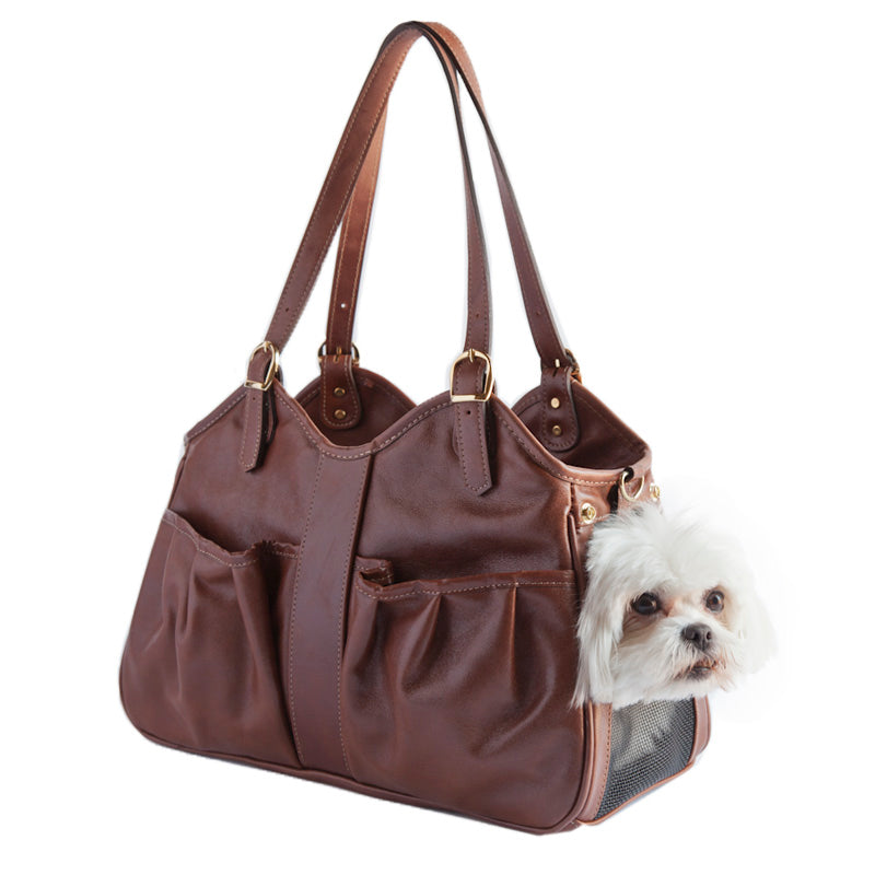 Designer Dog Carrier - Toffee Brown Metro Classic Pet Carrier by Petote
