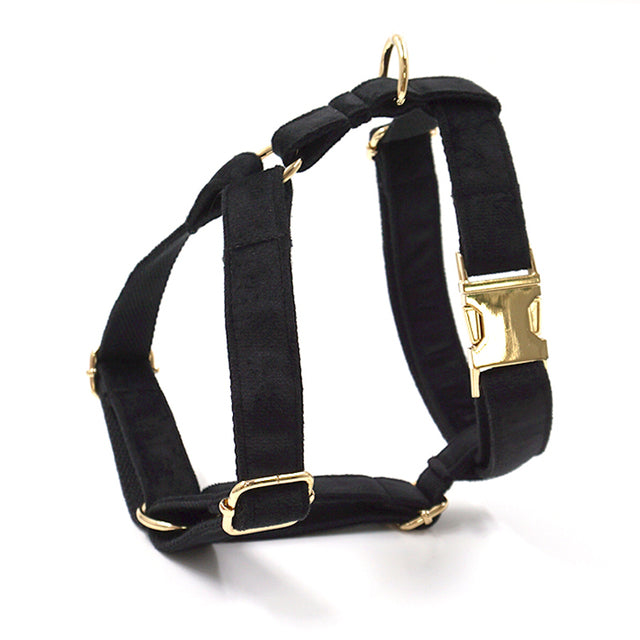 Velvet Dog Harness w/ Bow