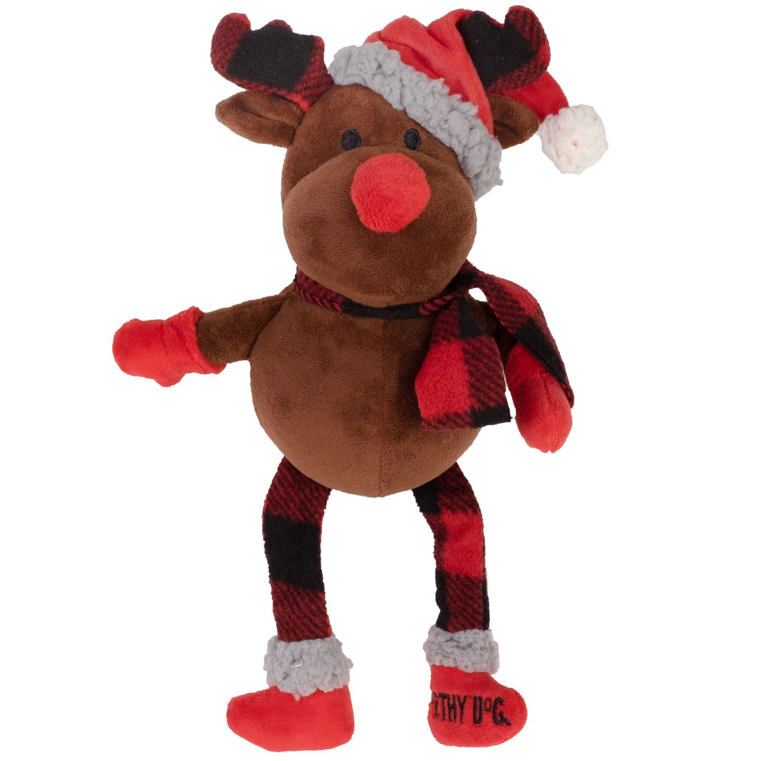 Pet Boutique - Buffalo Reindeer Christmas Holiday Dog Toy  by The Worthy Studio