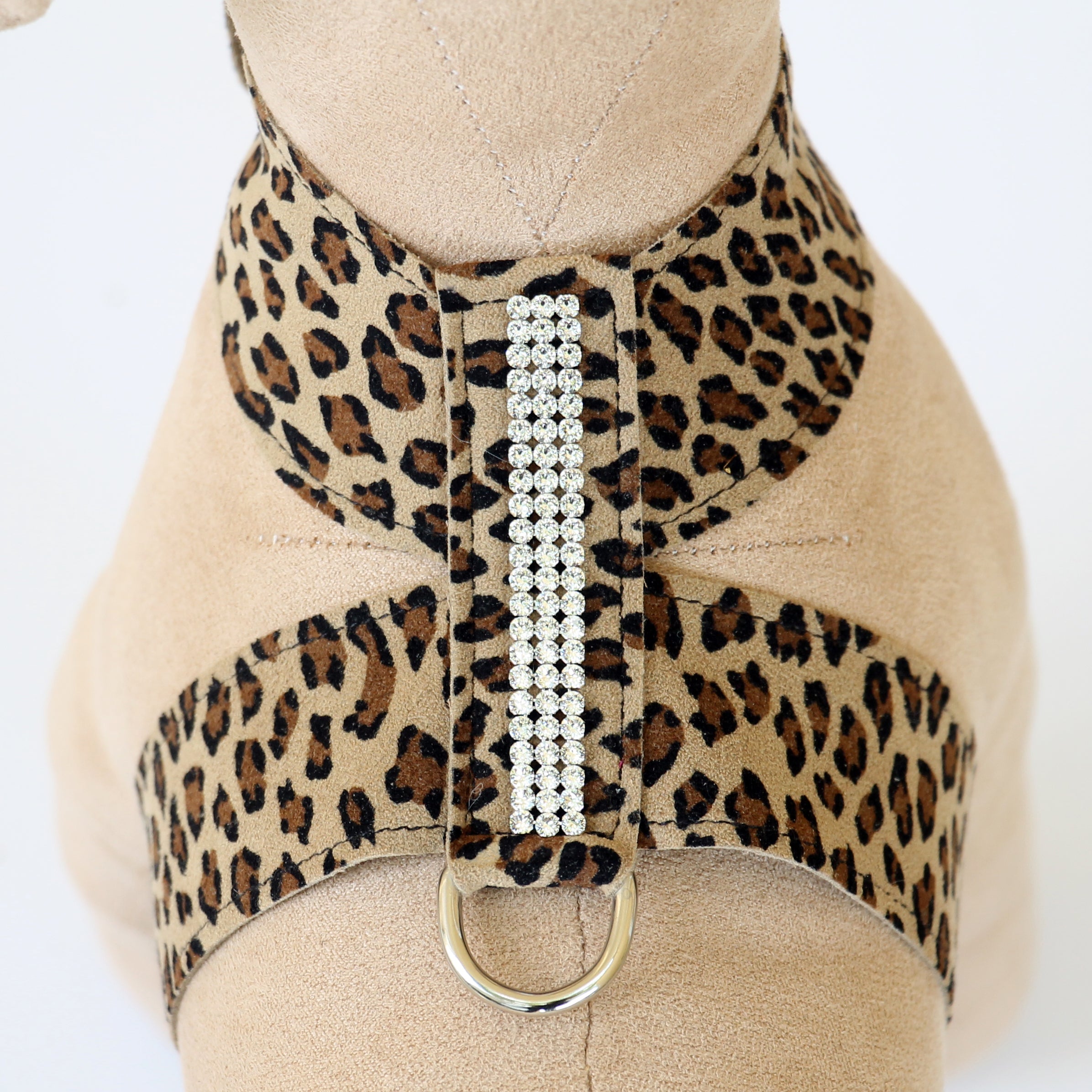 Pet Boutique - Dog Harness - Cheetah Giltmore 3-Row Crystal Pet Harness by Susan Lanci