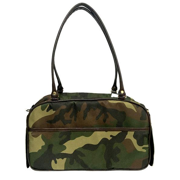 Designer Dog Carrier - Marlee Dog Carrier: Camo with Red Stripes by Petote