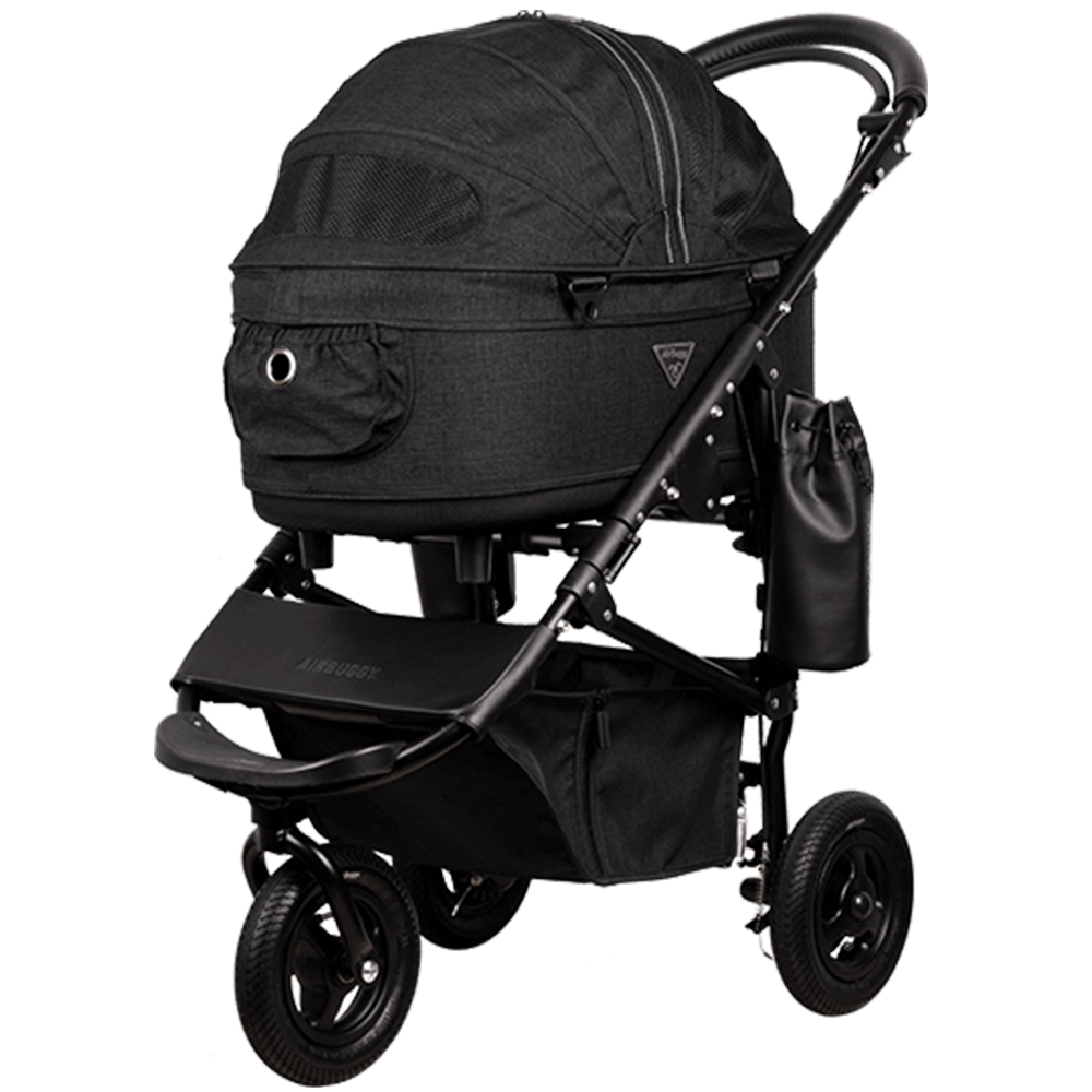 Dog Stroller - Dome 2 Brake Pet Stroller: Earth Series Black by Airbuggy