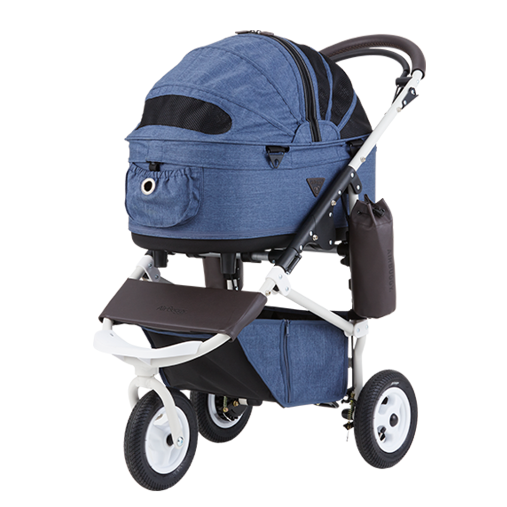 Dog Stroller - Dome 2 Brake Pet Stroller: Earth Series Blue by Airbuggy