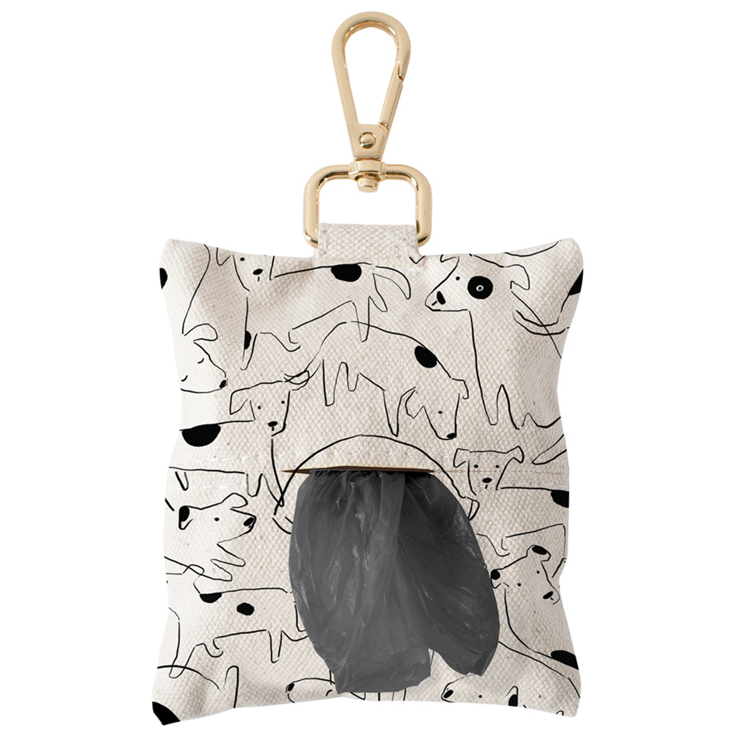 Dog Sanitary Accessories - Nosy Dog Canvas Poop Bag Dispenser by Fringe Studio