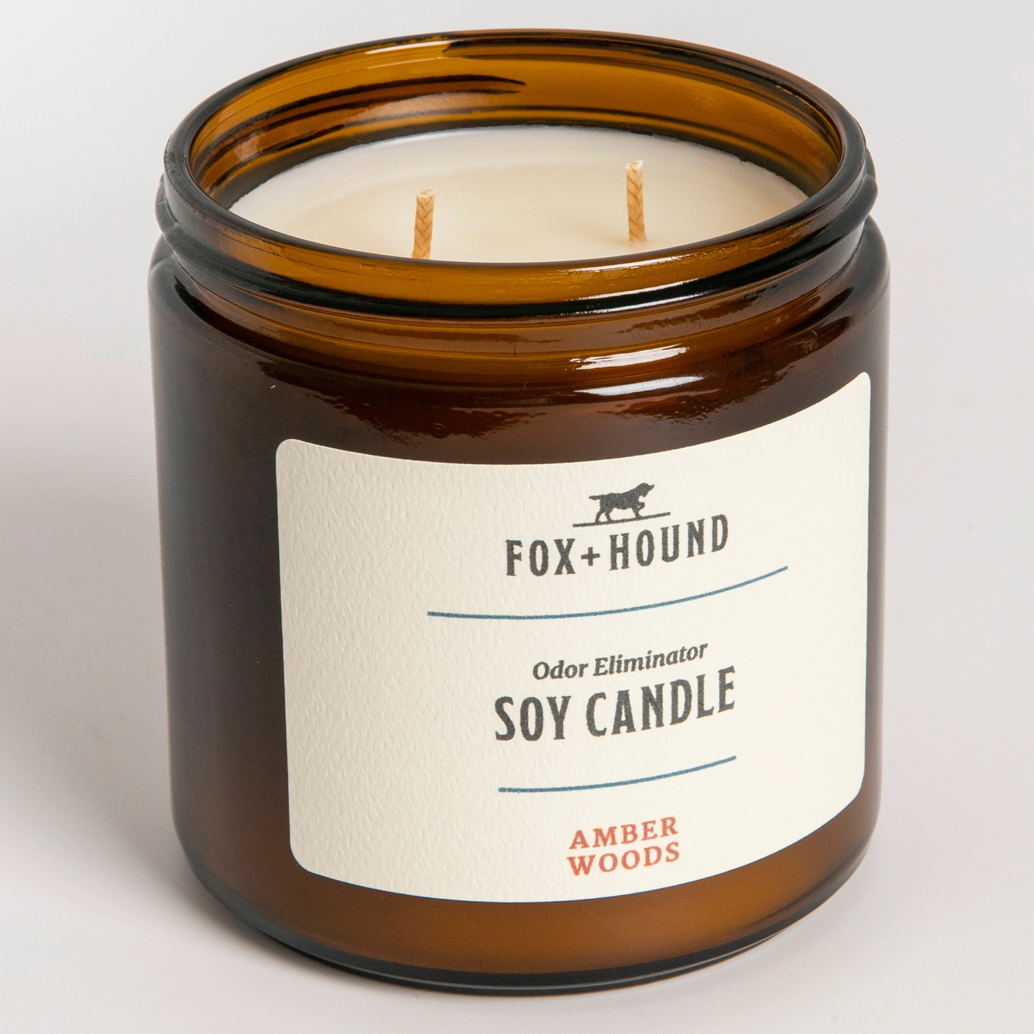 Pet Boutique - Dog Grooming - Bath and Body - Odor Eliminator Soy Candle: Amber Woods by Fox + Hound