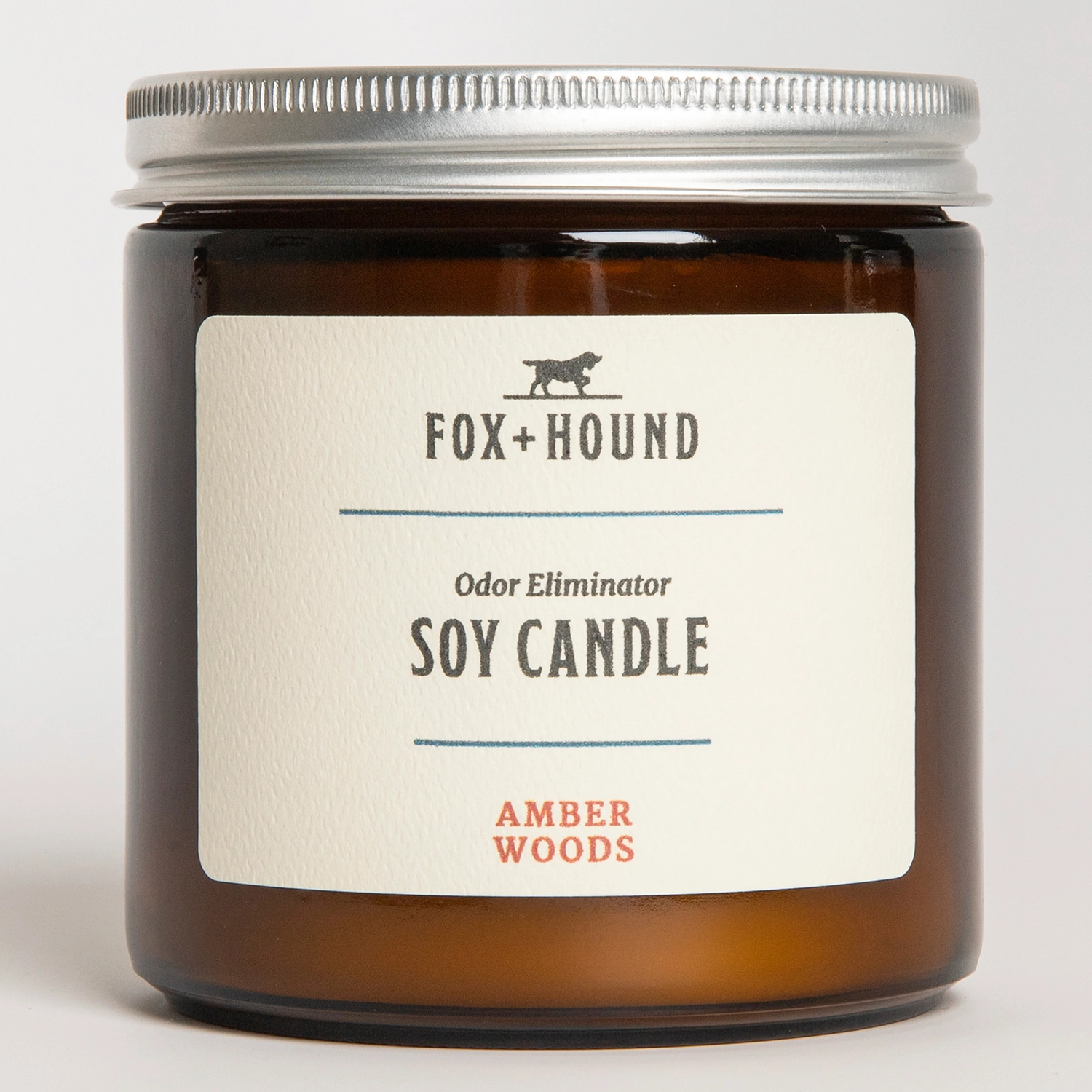 Pet Boutique - Dog Grooming - Bath and Body - Odor Eliminator Soy Candle: Amber Woods by Fox + Hound