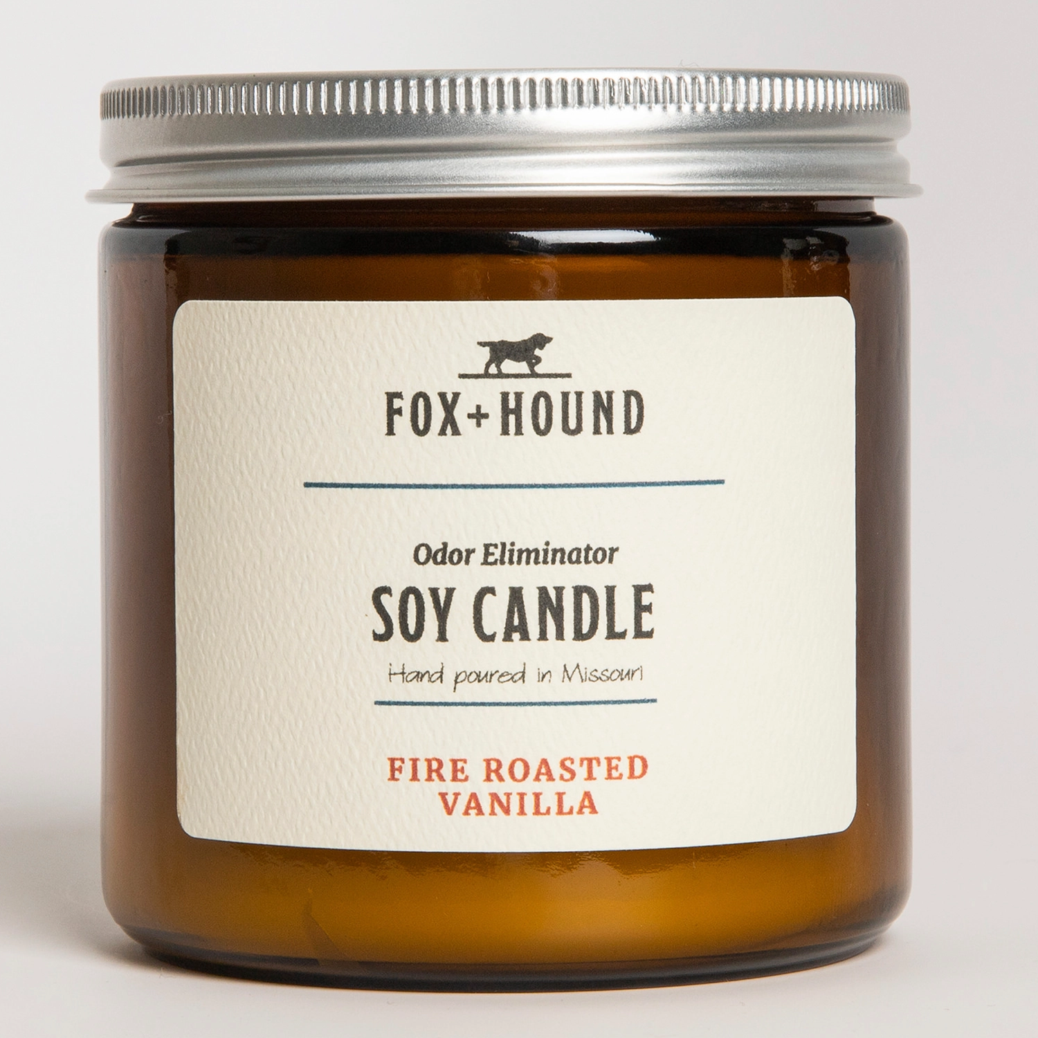 Pet Boutique - Dog Grooming - Bath and Body - Odor Eliminator Soy Candle: Fire Roasted Vanilla by Fox + Hound