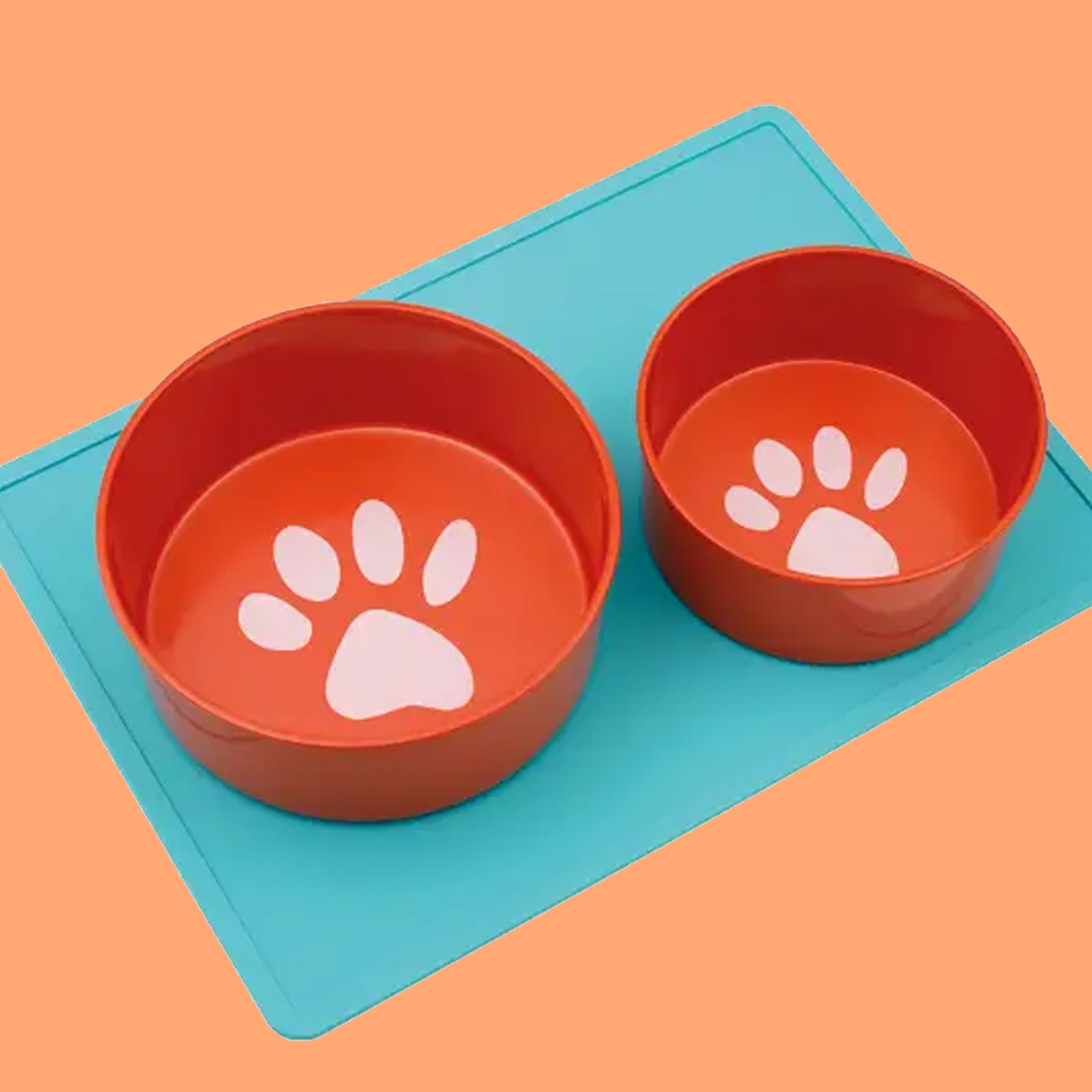 Pet Boutique - Dog Dining - Dog Bowls & Mats - Aqua Silicone Dog Mat by Ore' Pet