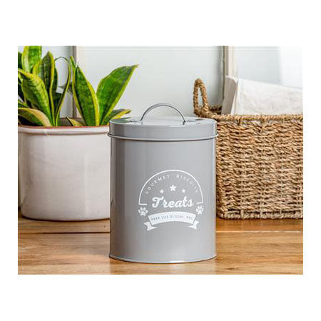 Gourmet Biscuits Grey Dog Treat Canister