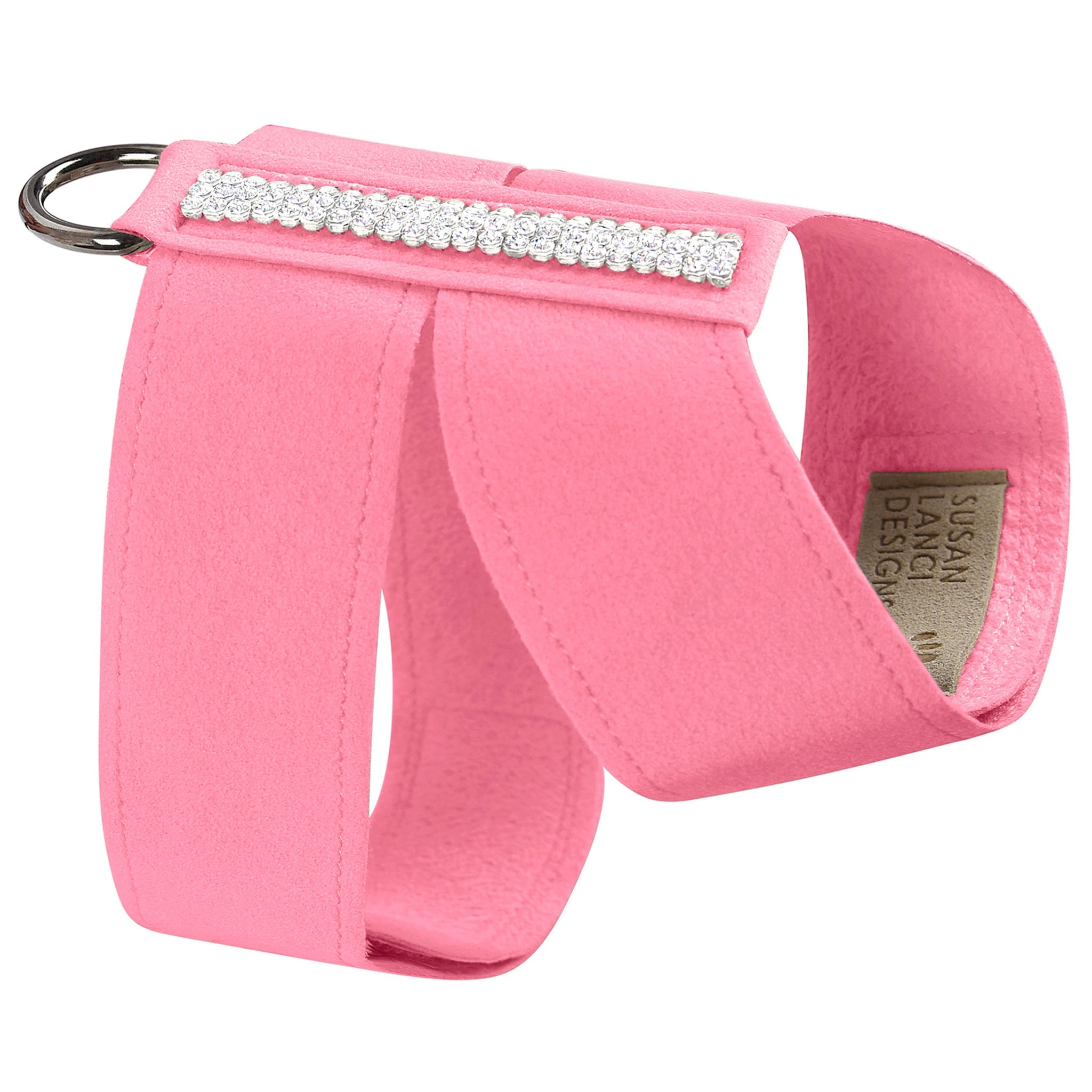 Giltmore 3-Row Crystal Pet Harness: Perfect Pink