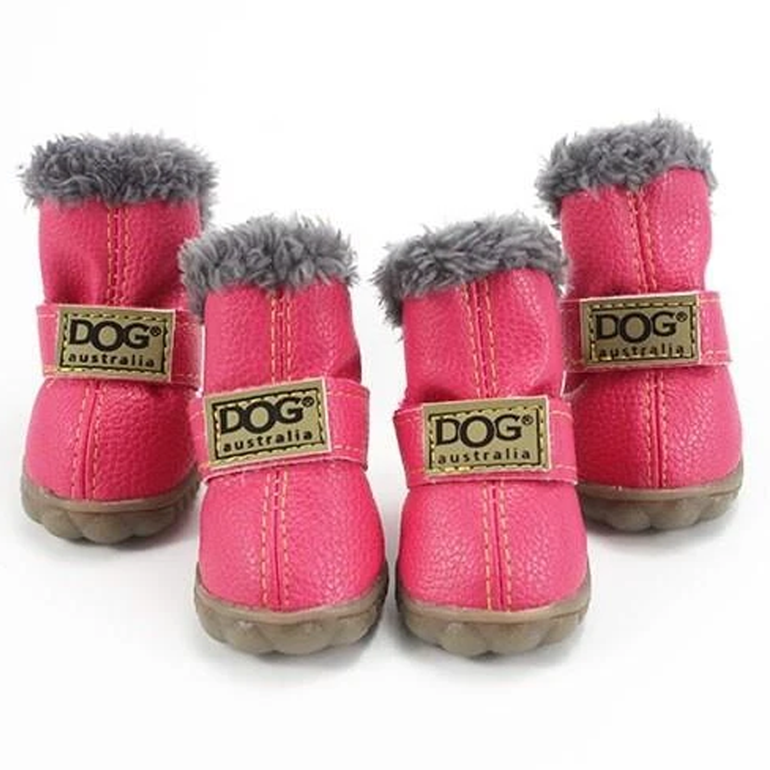 Pink Snow Dog Boots