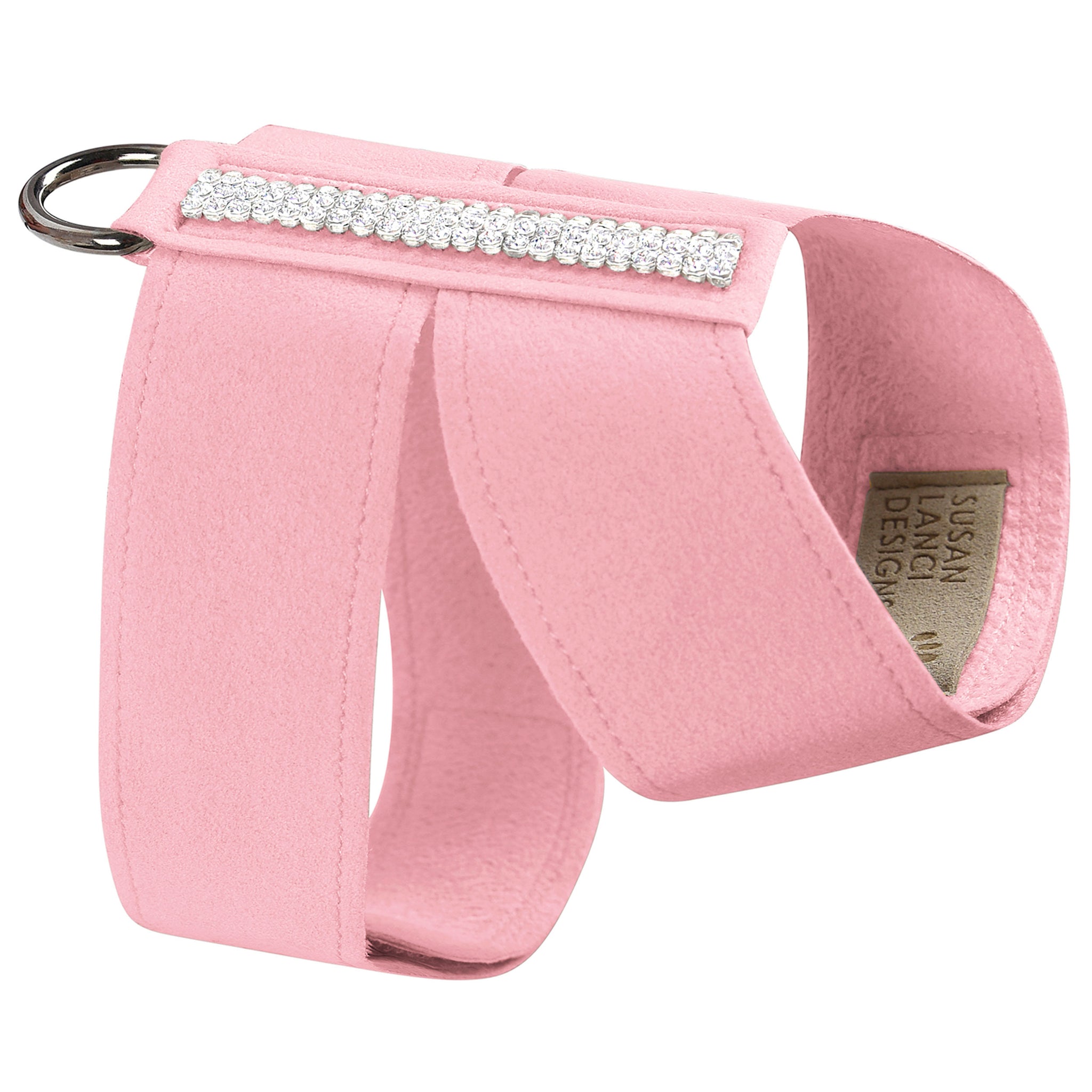 Giltmore 3-Row Crystal Pet Harness: Puppy Pink