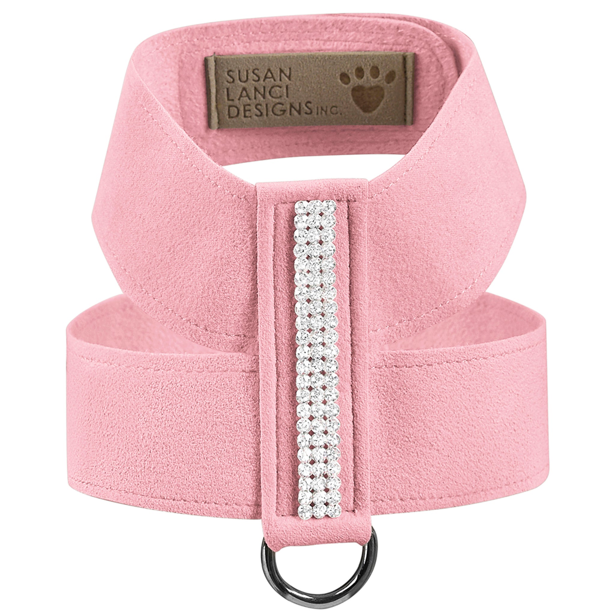 Giltmore 3-Row Crystal Pet Harness: Puppy Pink