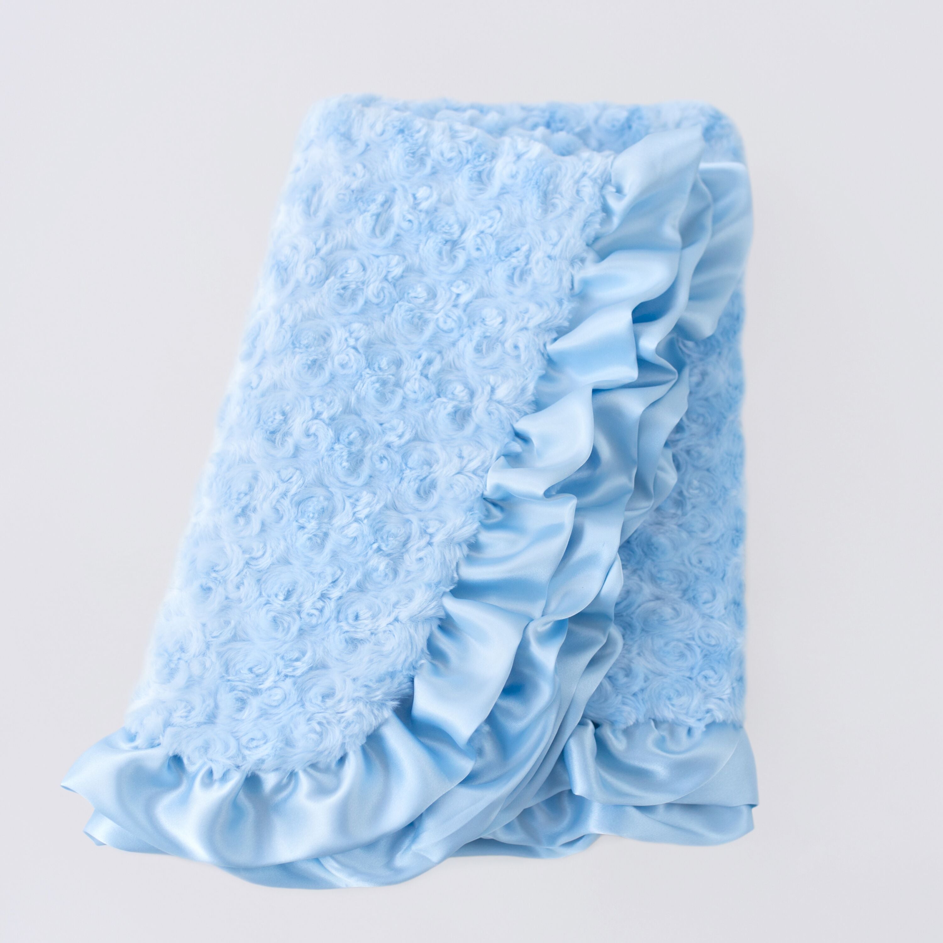 Ruffle Dog Blanket: Blue
