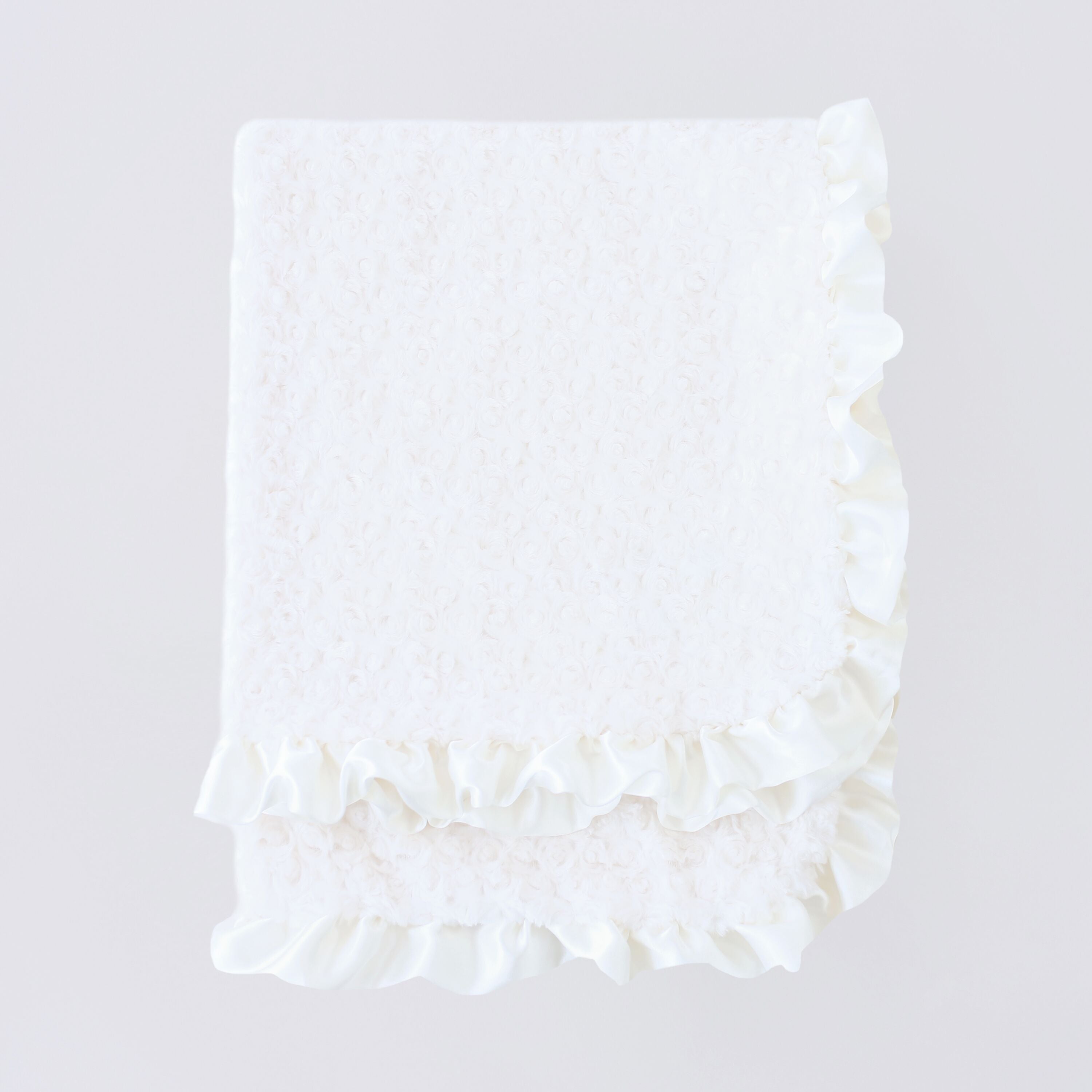 Ruffle Dog Blanket: Cream