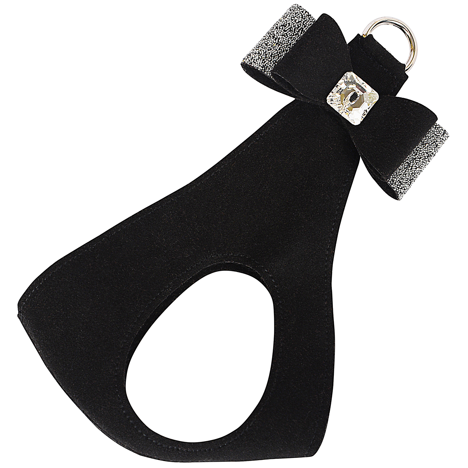Pet Boutique - Dog Harness - Black Crystal Stellar Big Bow Step-in Dog Harness by Susan Lanci